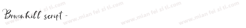 Brwonhill script字体转换